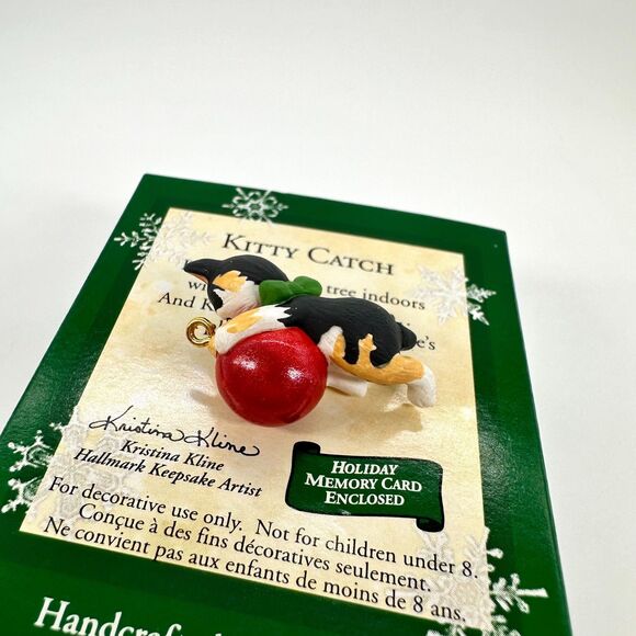 Hallmark Keepsake Kitty Catch 2003 Miniature Cat Christmas Ornament - Picture 6 of 11